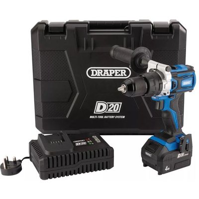 Draper D20CD60SET D20 20V Brushless Combi Drill with 4Ah Battery and Fast Charger