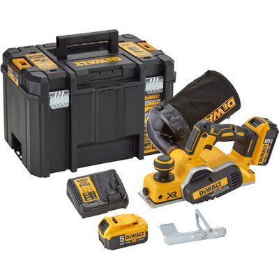 DeWalt XR FLEXVOLT DeWalt DCP580P2 18V XR 82mm Cordless Planer with 2x5.0Ah Batteries