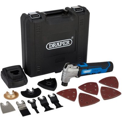 Draper Draper 12V Oscillating Multi-Tool (33 Piece) 1 x Battery 1.5Ah 1 x Fast Charger