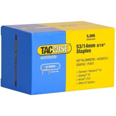 Tacwise 0452 Type 53 / 14 mm Galvanised Staples, x 5000