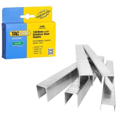 Tacwise 1216 Type 140/8mm Heavy Duty Stainless Steel Staples, x2000
