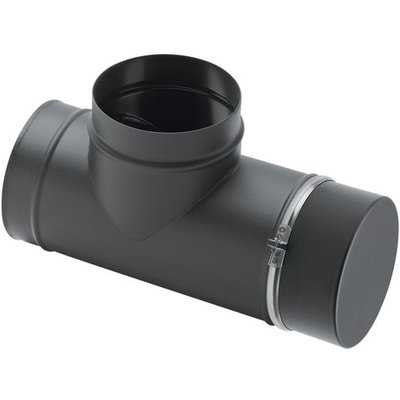 Clarke 90deg Tee with Soot Box Flue Pipe 6"