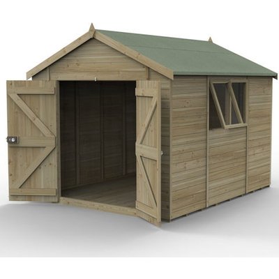 Forest Forest Garden Timberdale 10 x 8 Double Door Apex Shed (Home Delivery)