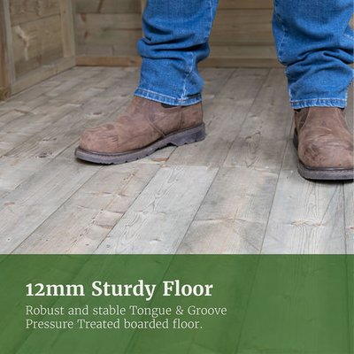 Forest Forest Garden Timberdale 10 x 8 Double Door Apex Shed with Log Shed (Home Delivery)