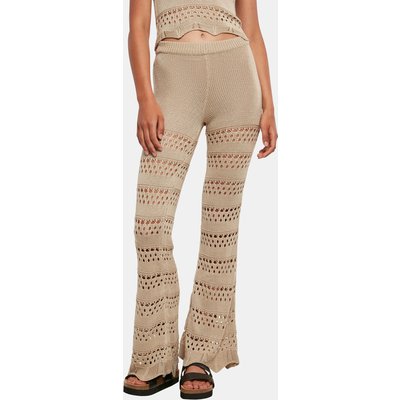 Urban Classics Ladies Flared Crochet Knit Leggings