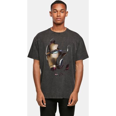 Absolute Cult Avengers Endgame - Avenge The Fallen Iron Man Acid Washed Oversized Tee
