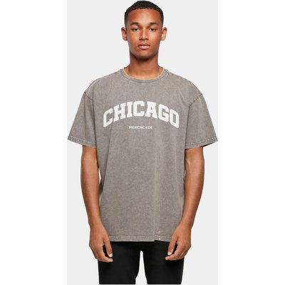 Merchcode POD Chicago Wording - Acid Washed Oversize Tee