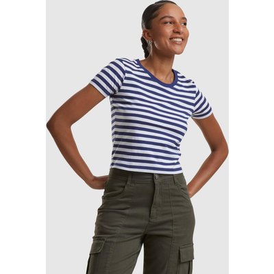 Urban Classics Ladies Short Striped Tee