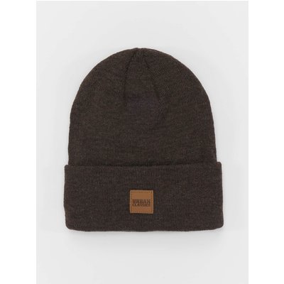 Urban Classics Synthetic Leatherpatch Long Beanie