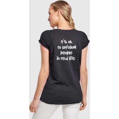 Merchcode Ladies Unfollow Extended Shoulder Tee
