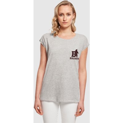Merchcode Ladies Brown University - Bear Initial T-Shirt