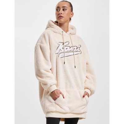 Karl Kani Varsity Vegan Fur Hoodie Dress