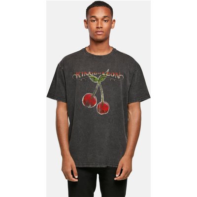 Merchcode Kings Of Leon - Cherries Acid Washed Oversize Tee