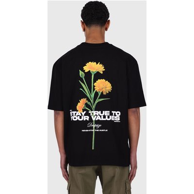 Dropsize HEAVY OVERSIZE STAY TRUE FLOWERS T-SHIRT