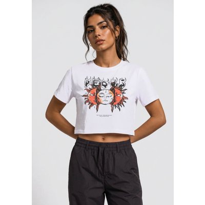 PEQUS Face The Sun Graphic Crop Top