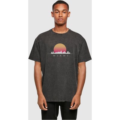 Merchcode Miami X Acid Washed Heavy Oversize Tee