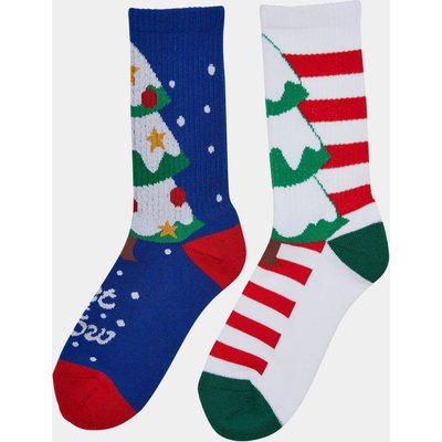 Urban Classics Fancy X-Mas Tree Socks 2-Pack