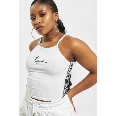 Karl Kani KKWQ22001WHT Small Signature Tape Top