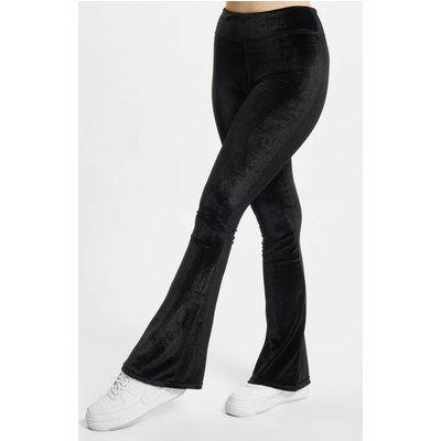 Urban Classics Ladies High Waist Velvet Boot Cut Leggings