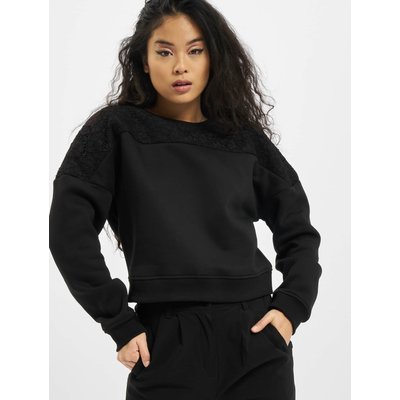 Urban Classics Ladies Short Oversized Lace Inset Crew