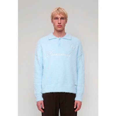 Hummel Script Logo Knit Polo Sweater