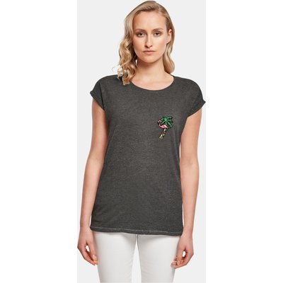 Mister Tee Ladies Flamingo Extended Shoulder