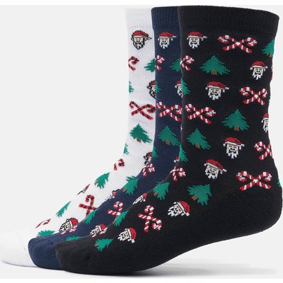 Urban Classics Grumpy Santa Christmas Socks 3-Pack