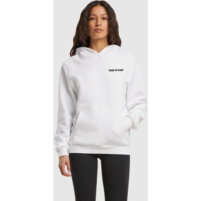 Miss Tee Take It Easy Flowers Ladies Fluffy Hoody