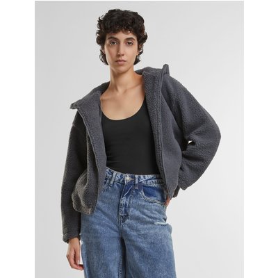 Urban Classics Ladies Short Hooded Sherpa Übergangsjacke