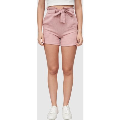 Cloud5ive Damen Musselin Short mit Bindegürtel