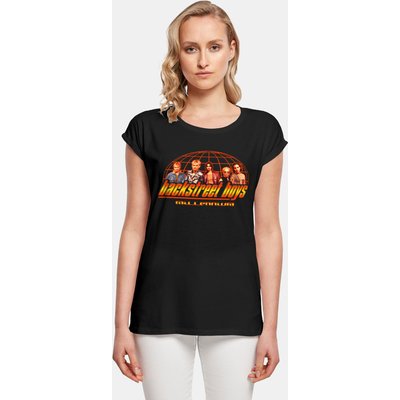 Merchcode Ladies Backstreet Boys - Millenium Globe Extended Shoulder Tee