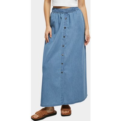Urban Classics Ladies Long Wide Light Denim Skirt