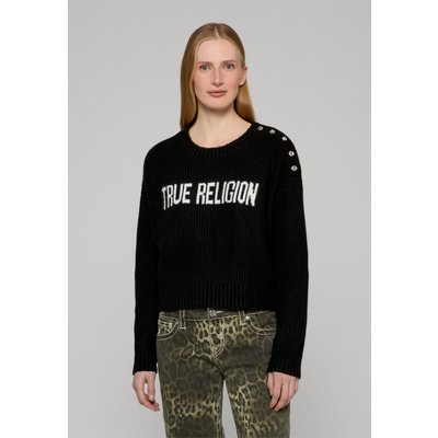 True Religion LOGO OFF SHOULDER SWEATER