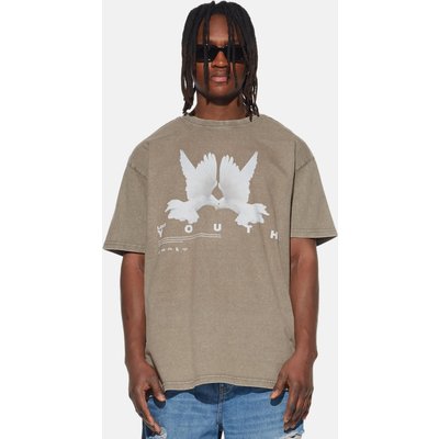 Lost Youth LY ACID WASHED TEE DOVE