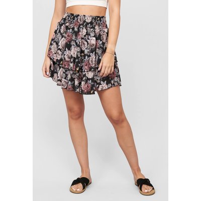 Cloud5ive Tiered Mini Skirt wit flower aop
