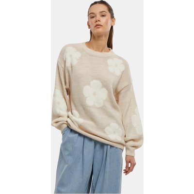 Cloud5ive Cloud 5ive Crewneck Knit Sweater with Flowers