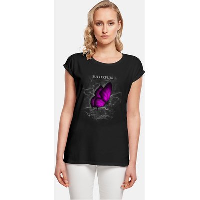 Merchcode POD Ladies Butterflies Extended Shoulder Tee