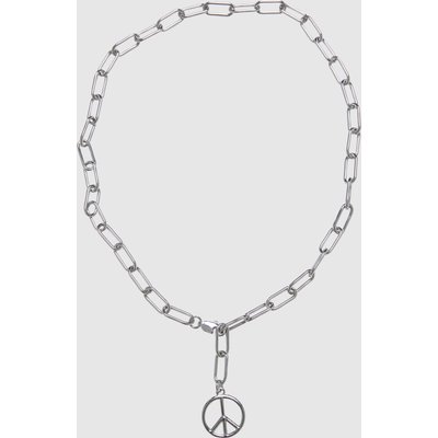 Urban Classics Y Chain Peace Pendant Necklace