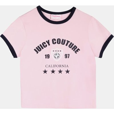 Juicy Couture THE ARCHED FOOTBALL RINGER T-SHIRT