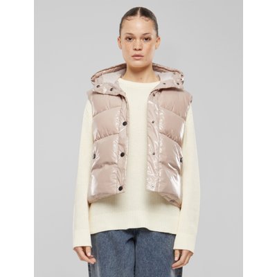 Urban Classics Ladies Essentials Shiny Puffer Vest with Hood