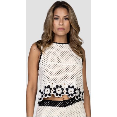 Estelou Flower Chrochet Top