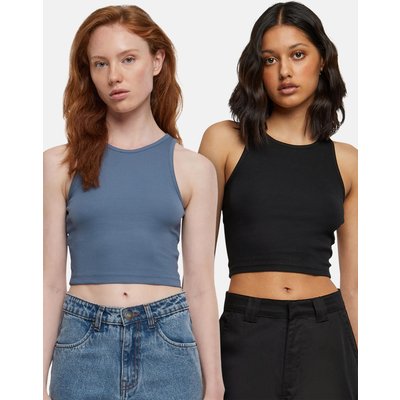 Urban Classics Ladies Cropped Rib Top 2-Pack