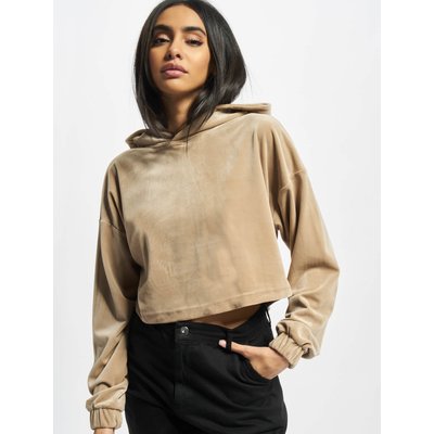 Urban Classics Ladies Cropped Velvet Oversized Hoody