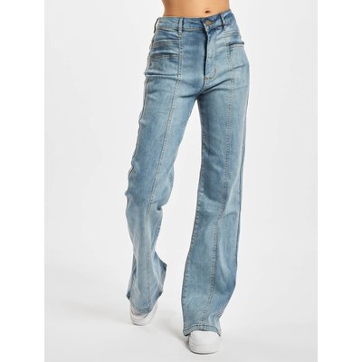 Urban Classics Ladies High Waist Straight Slit Denim Pants