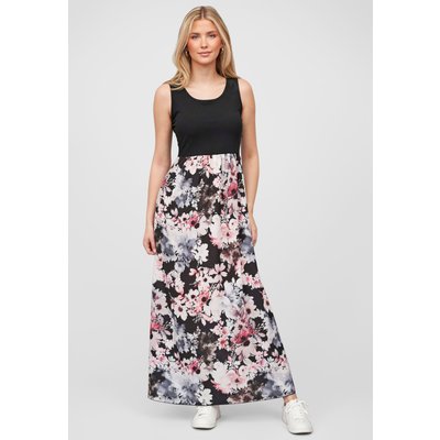 Cloud5ive Damen Maxi Kleid Blumen Muster