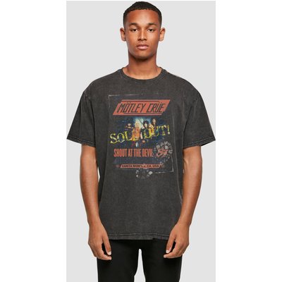 Merchcode Motley Crue - SATD Tour Acid Washed Heavy Oversize Tee