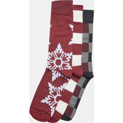 Urban Classics Christmas Snowflakes Socks 3-Pack