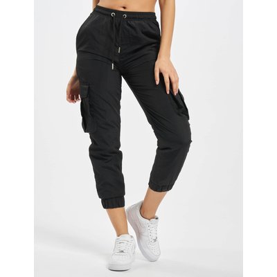 Urban Classics Ladies High Waist Crinkle Nylon Cargo Pants