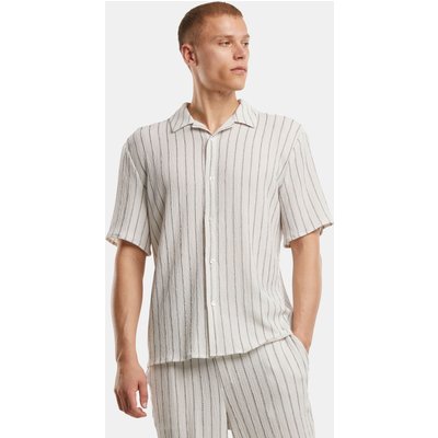Urban Classics Striped Crinkle Resort Shirt