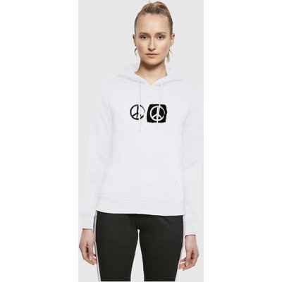 Merchcode Ladies Peace - Double White Hoody